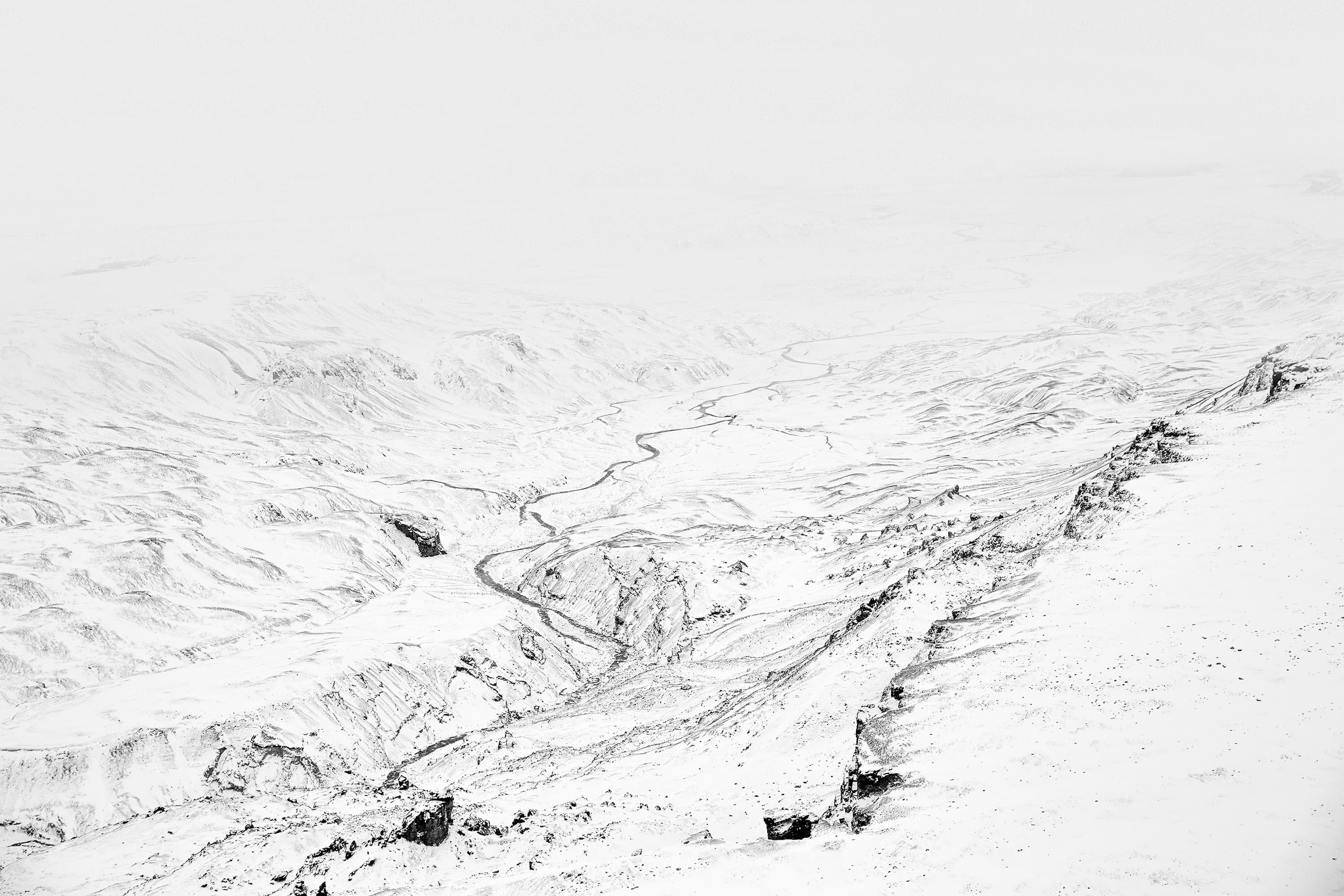 Snowy mountain landscape